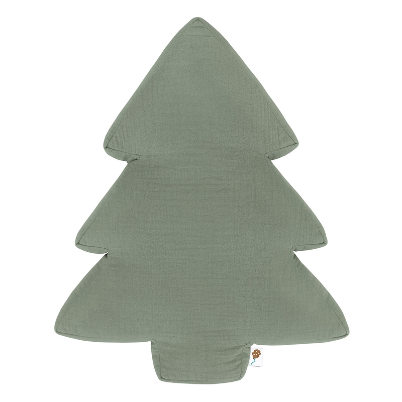 Cushion &#039;Christmas Tree&#039; Muslin Khaki 40cm