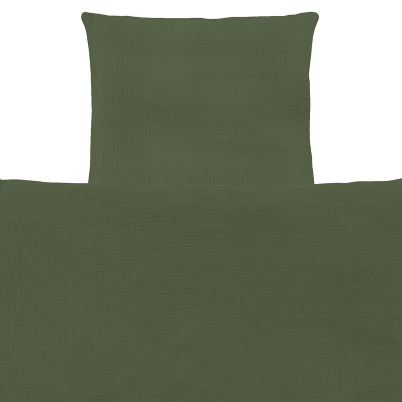 Bedding Muslin Dark Green 135x200cm