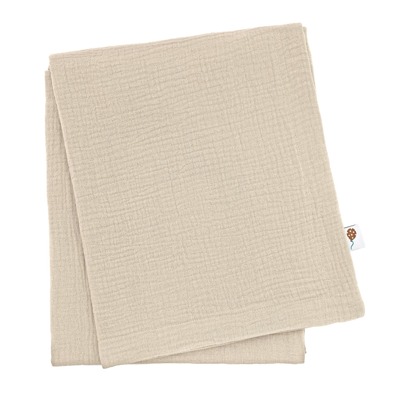 Blanket Muslin Beige 80x100cm