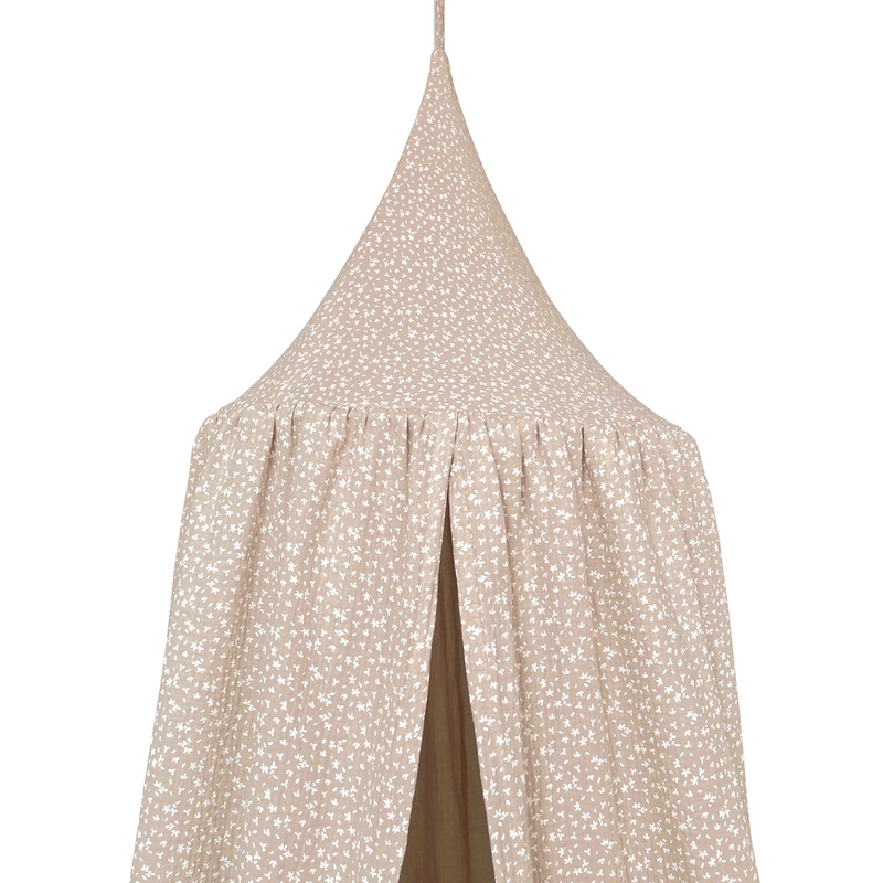 Canopy &#039;Leaves&#039; Muslin Beige 250cm