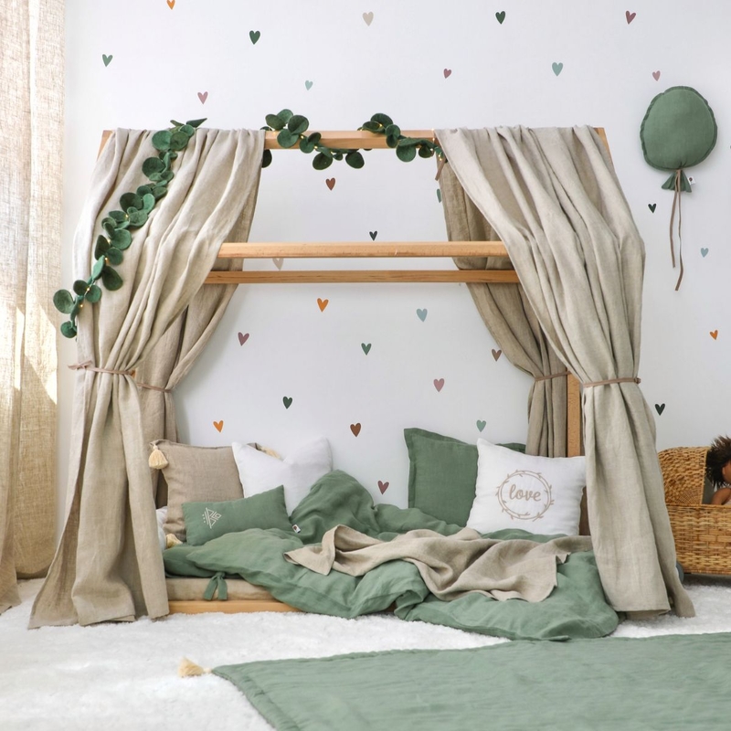 Kidsroom &#039;Boho&#039; With Khaki &amp; Beige Decor