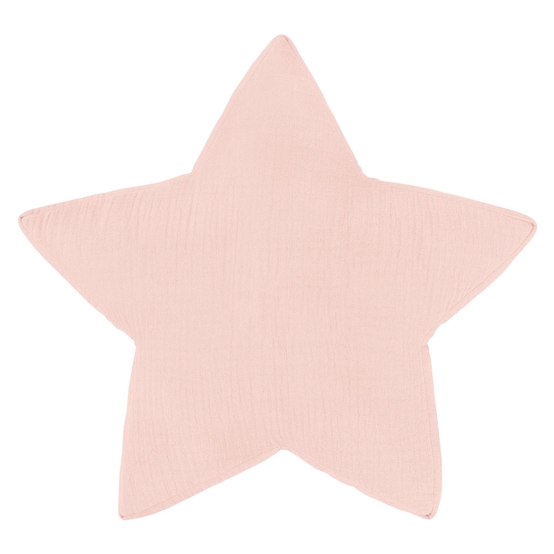 Cushion Star Muslin Powder Pink 38cm