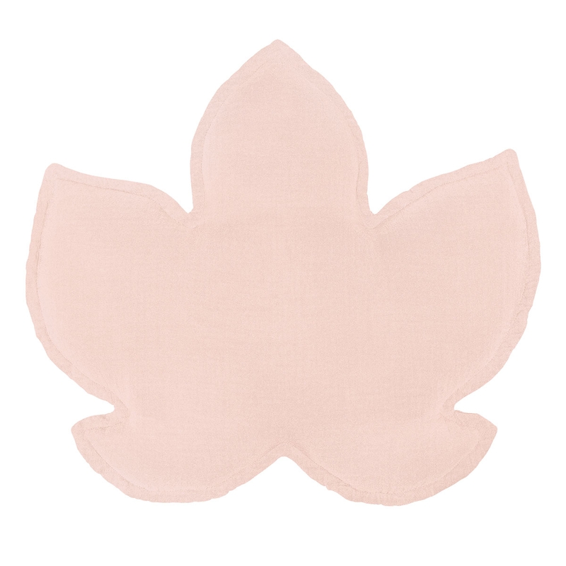 Cushion Leaf Muslin Powder Pink 40cm