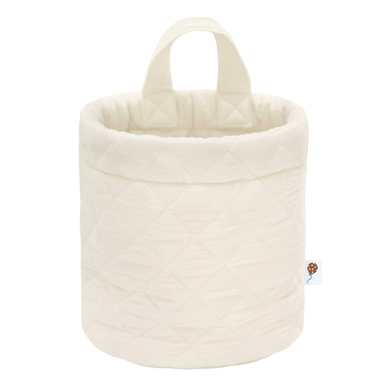 Quilted Hanging Basket Cream 20cm