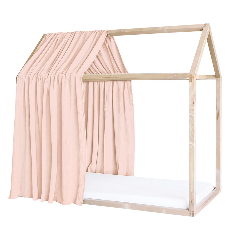 House Bed Canopy Muslin Powder Pink 1 Piece