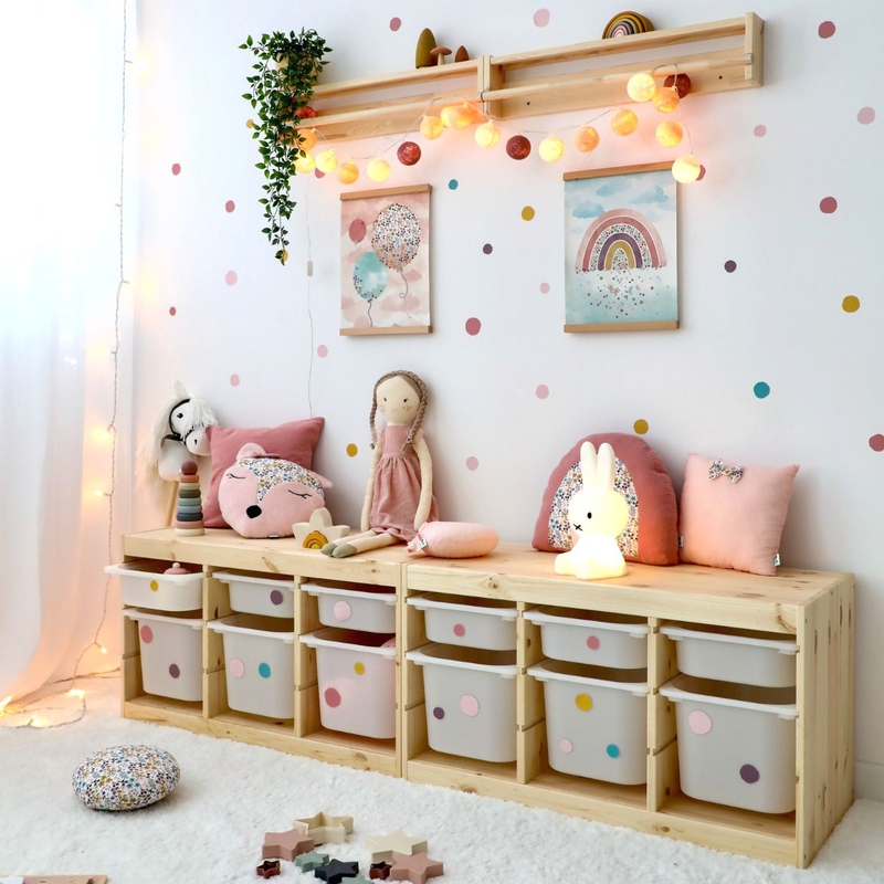 Playroom With &#039;Flowers Dusty Rose&#039; Collection