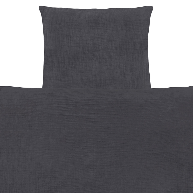 Organic Bedding Muslin Dark Grey 135x200cm