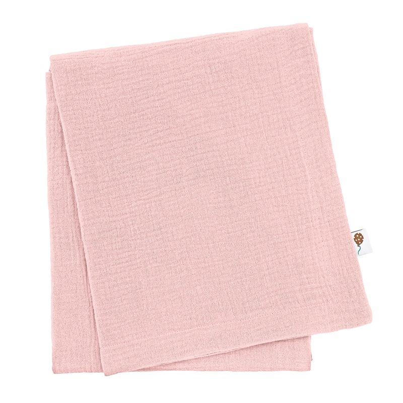 Organic Blanket Muslin Light Pink 80x100cm