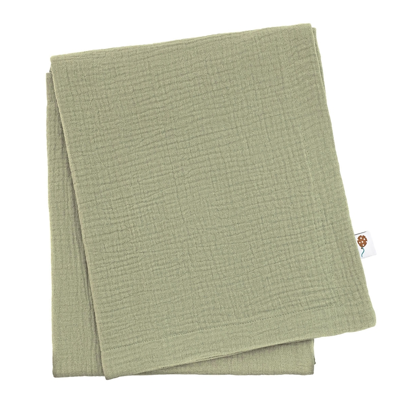 Organic Blanket Muslin Light Green 80x100cm