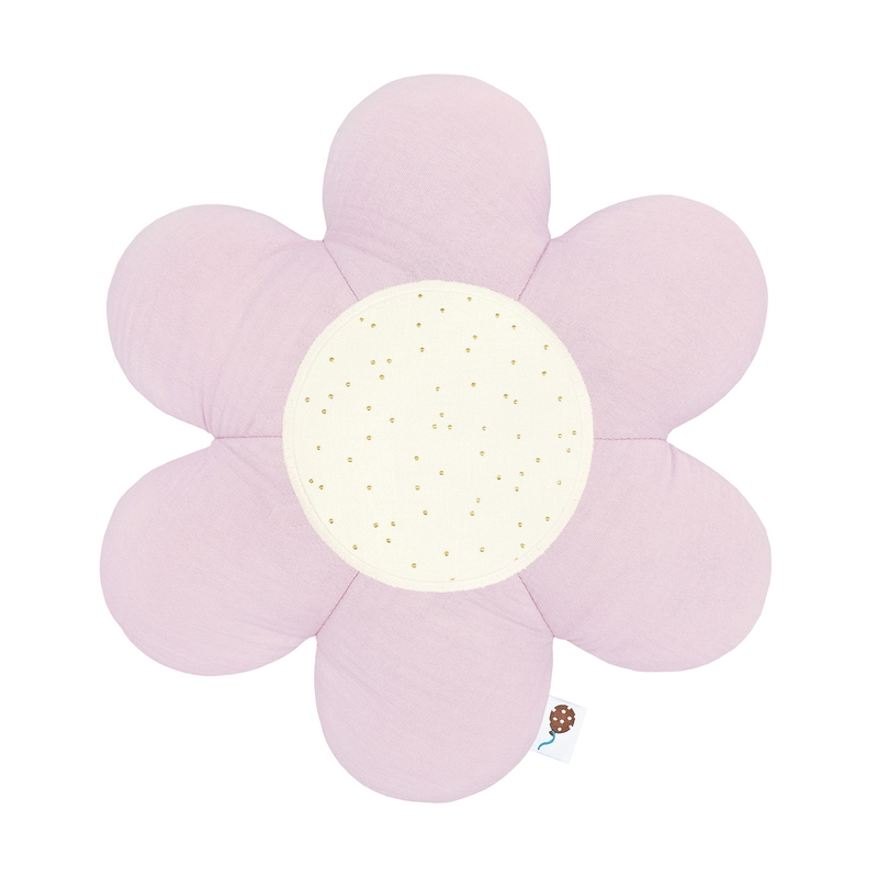 Cushion &#039;Flower&#039; Purple/Cream 30cm