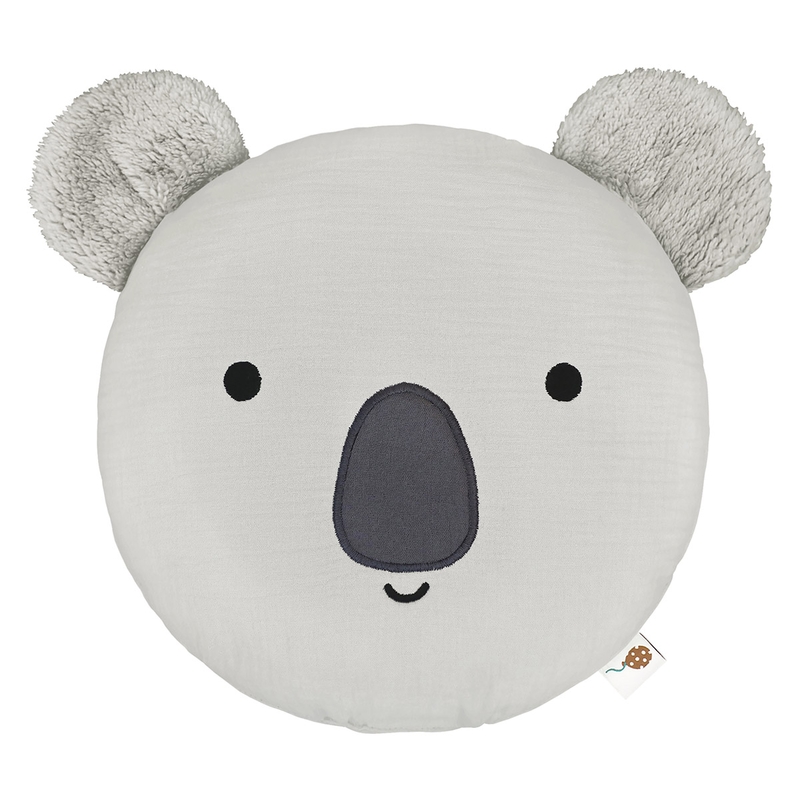 Organic Cushion &#039;Koala Karl&#039; Muslin Embroidered 30cm