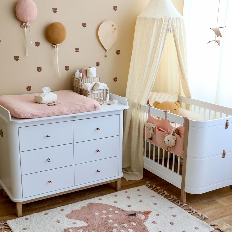 Babyroom In Powder Pink With Balou Wall Stickers