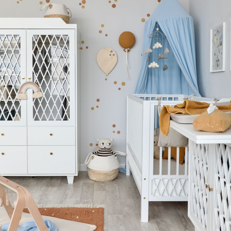 Babyroom With Light Blue Decor