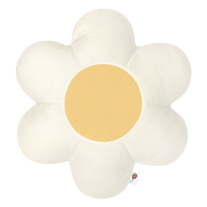 Cushion &#039;Flower&#039; Cream/Yellow 40cm