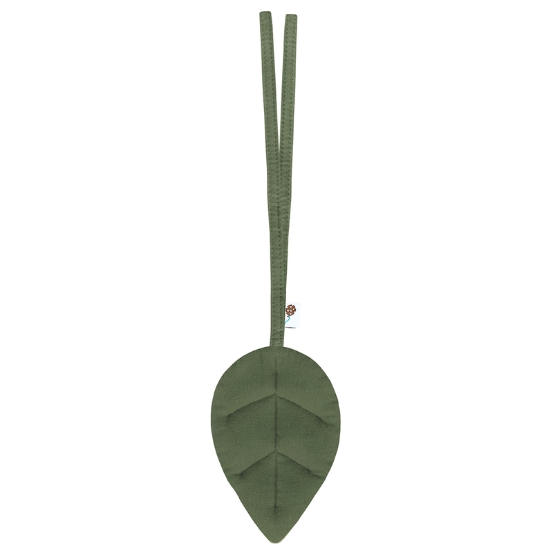 Hanging Decor &#039;Leaf&#039; Muslin Dark Green 12cm