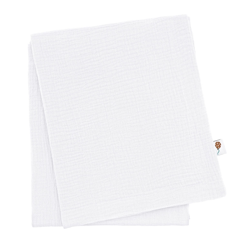 Organic Blanket Muslin White 80x100cm