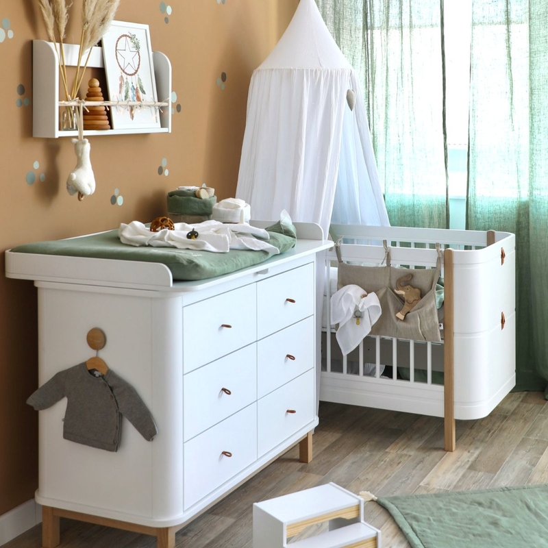 Babyroom With White &amp; Khaki Linen