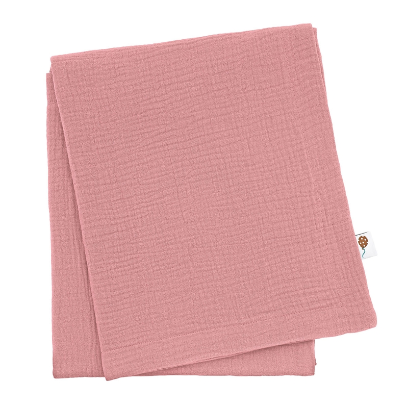 Organic Blanket Muslin Dusty Rose 80x100cm