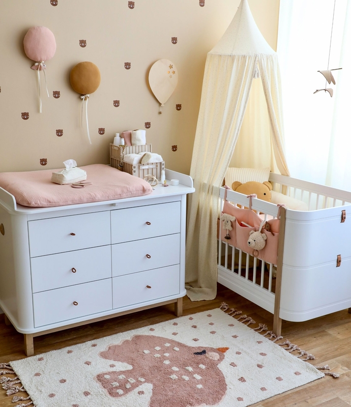 Babyroom In Powder Pink With Balou Wall Stickers