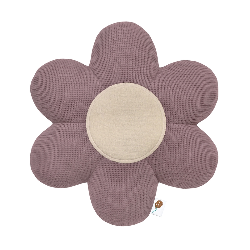 Cushion &#039;Flower&#039; Mauve/Beige 30cm