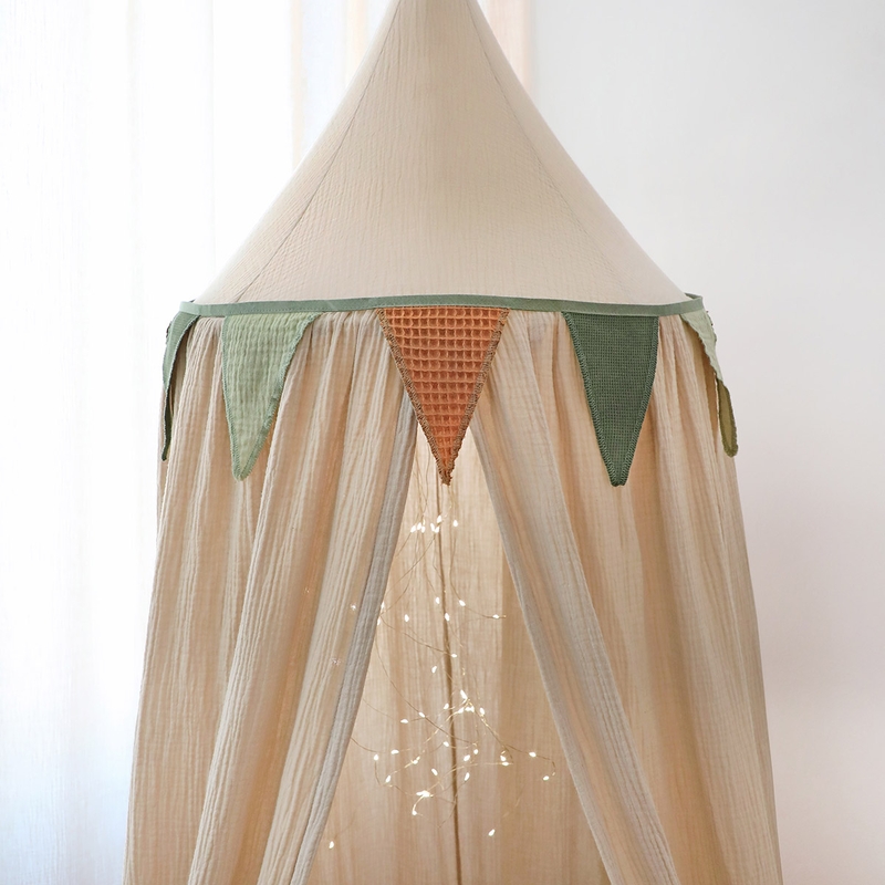 Canopy Garland Muslin/Piqué Green/Terra 200cm