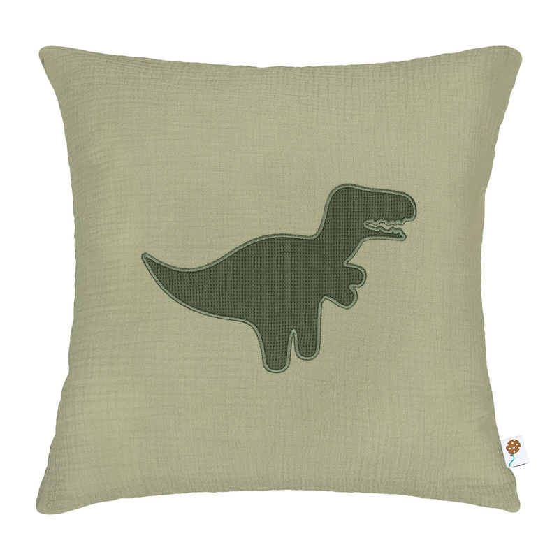 Dino Pillowcase Tyrannosaurus Embroidered 40x40cm