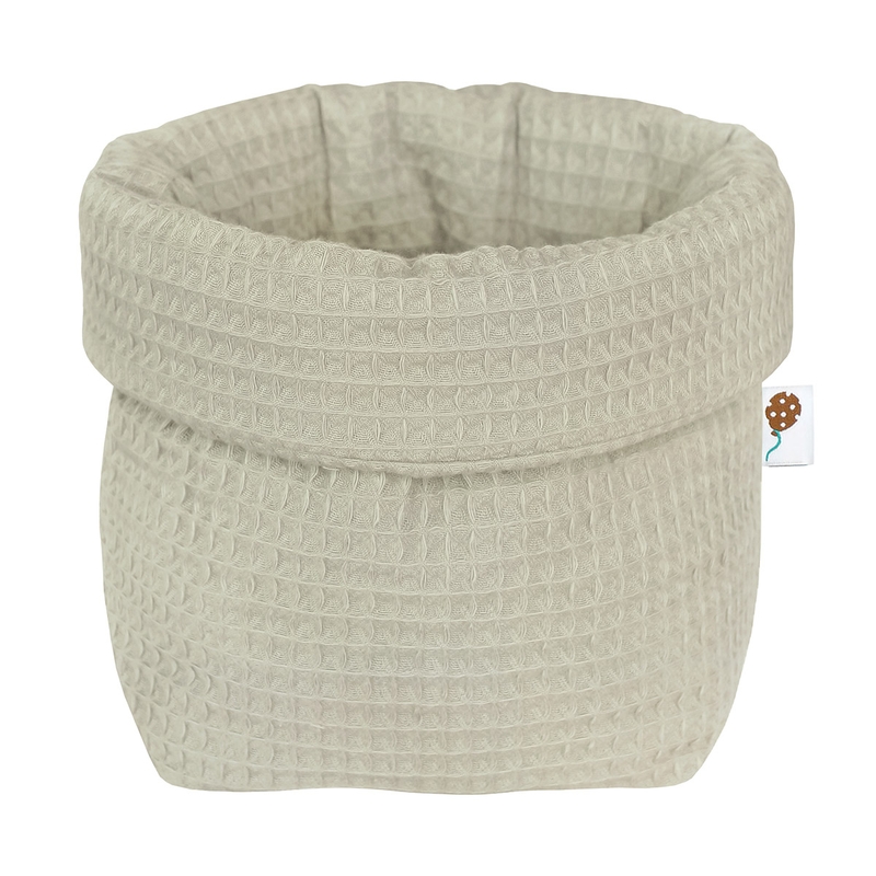 Storage Basket Waffle Light Green 19cm