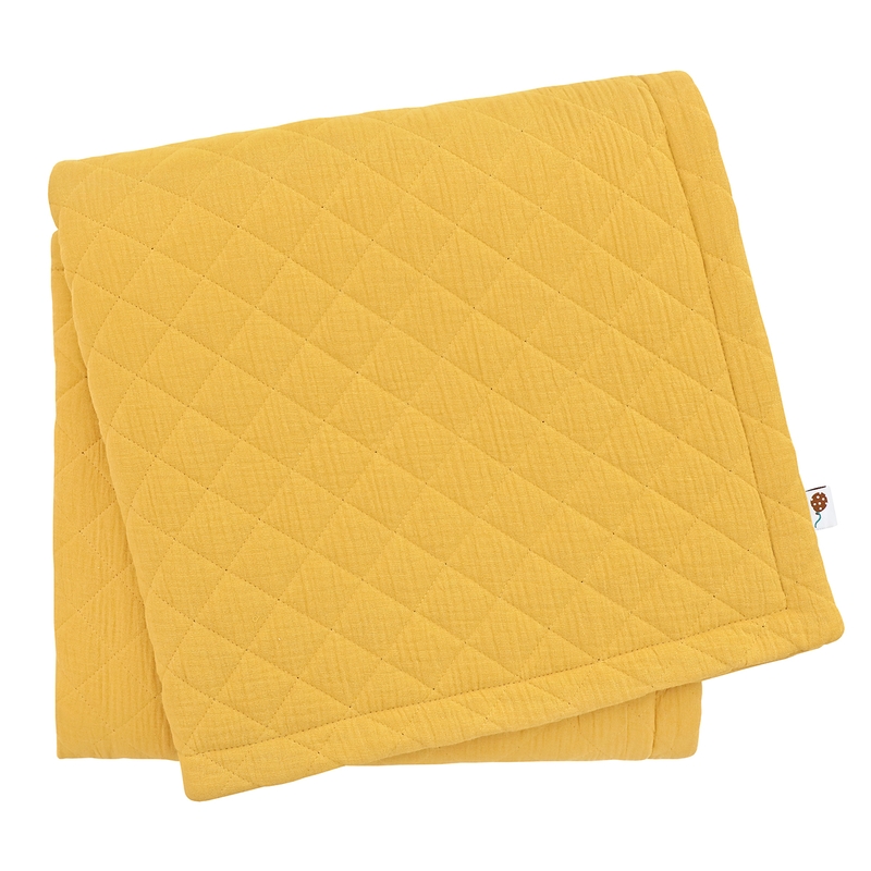 Play Mat Quilted Yellow 120x120cm