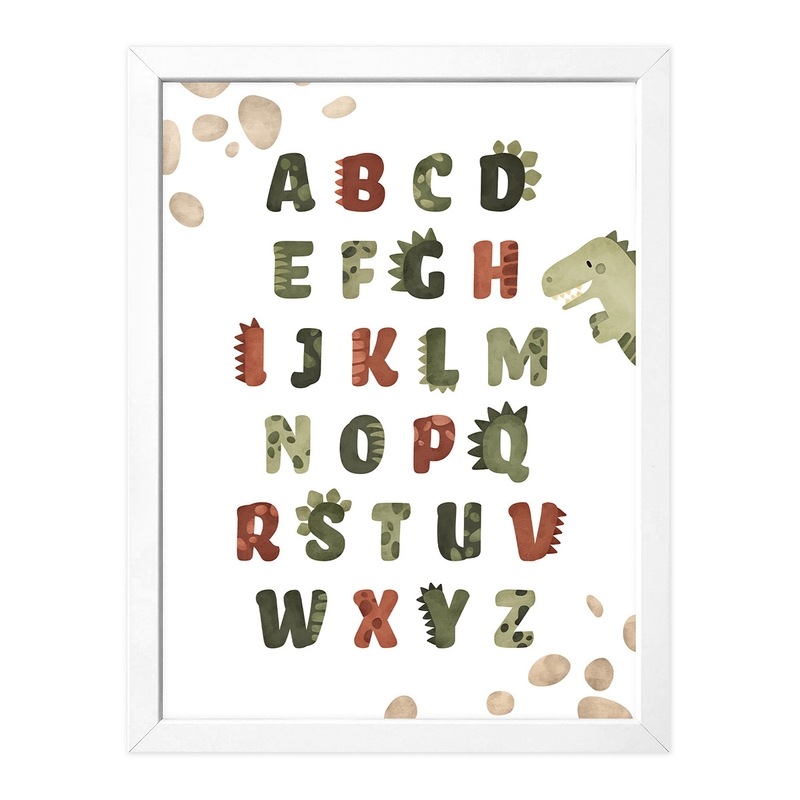 Educational Poster Dino Alphabet 30x40cm