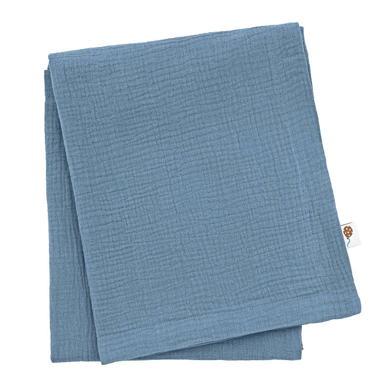 Blanket Muslin Dusty Blue 80x100cm