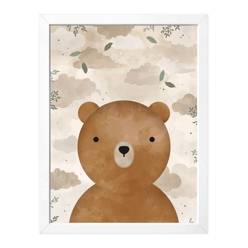 Poster &#039;Bear&#039; Beige/Brown 30x40cm