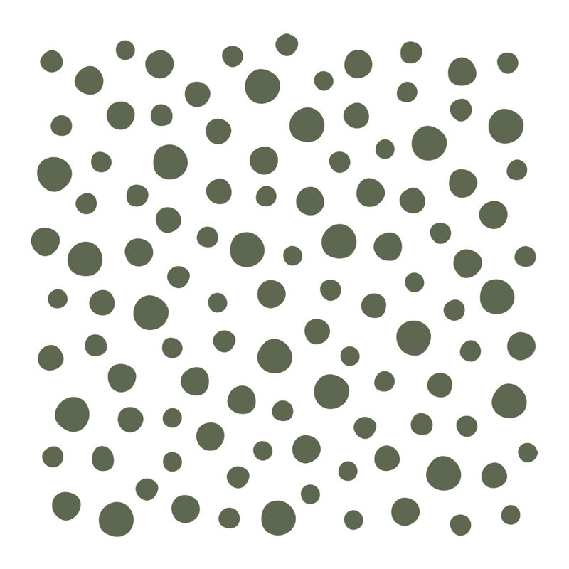 Kidsroom Wall Stickers Mini Dots Dark Green 142 pcs