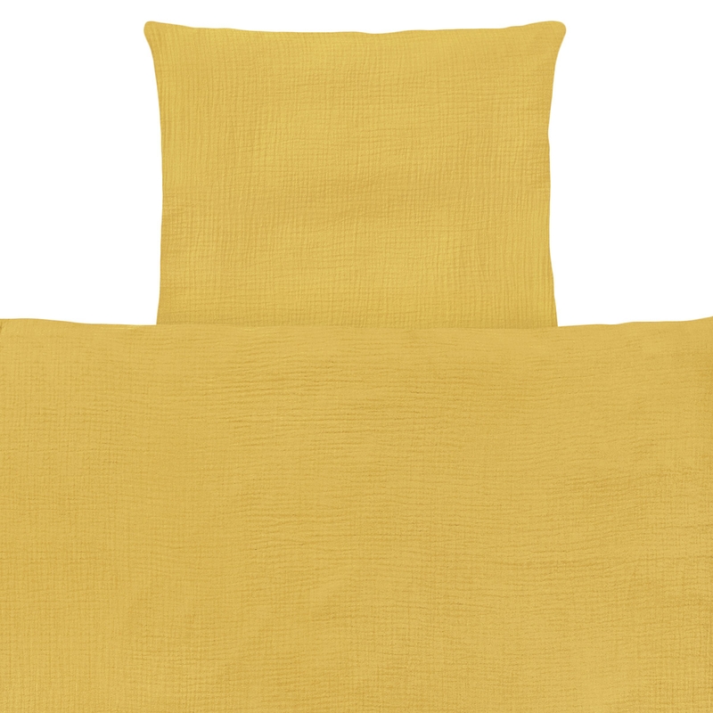 Organic Bedding Muslin Mustard 135x200cm