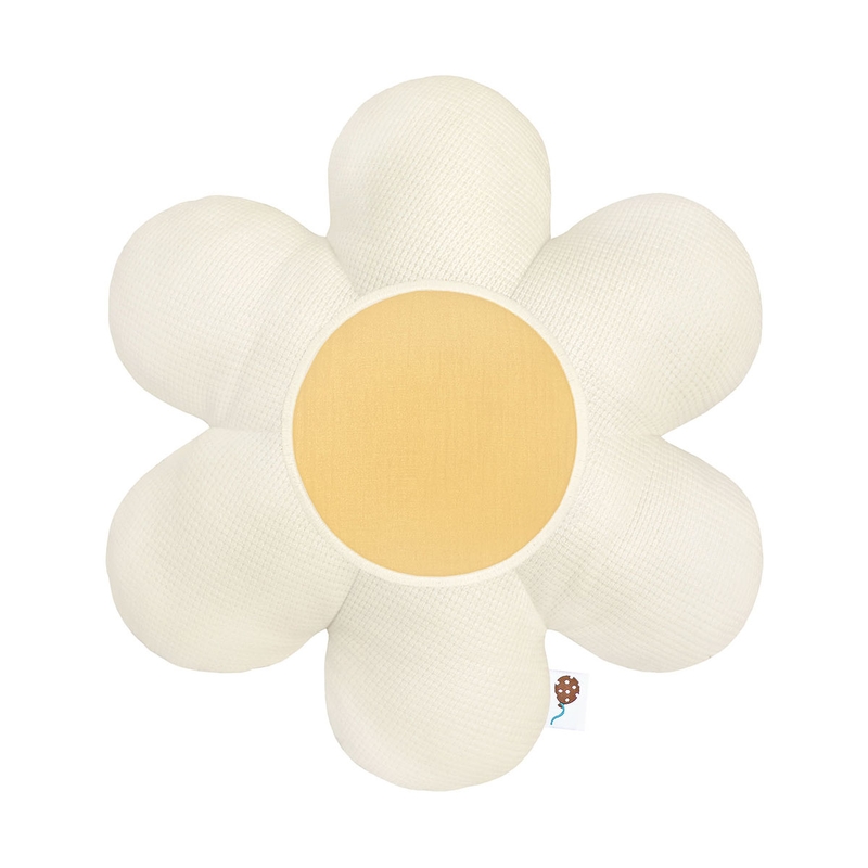 Cushion &#039;Flower&#039; Cream/Yellow 30cm