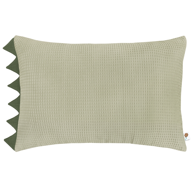 Pillowcase With Dinosaur Spikes Light Green 40x60cm