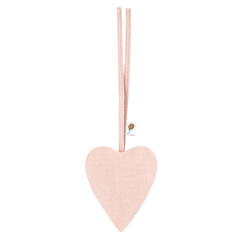 Hanging Decor &#039;Heart&#039; Muslin Light Pink