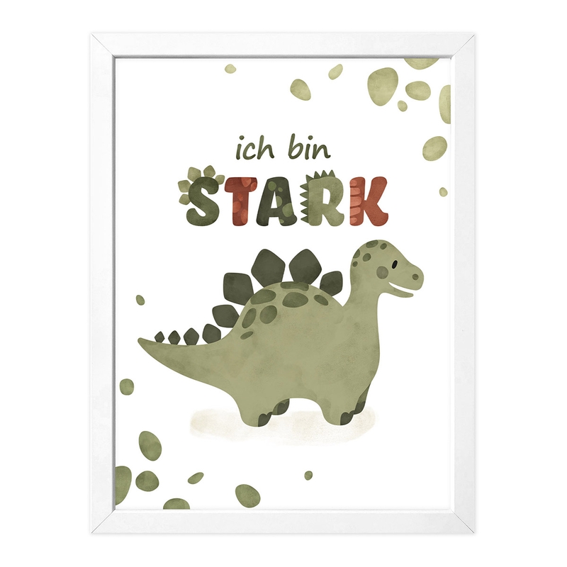 Affirmation Poster Dino &#039;I Am Strong&#039; 30x40cm